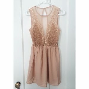 NWT Blush Sequin Party Dress