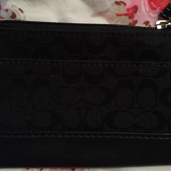 Black coach wristlet