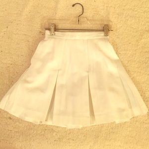 White tennis skirt
