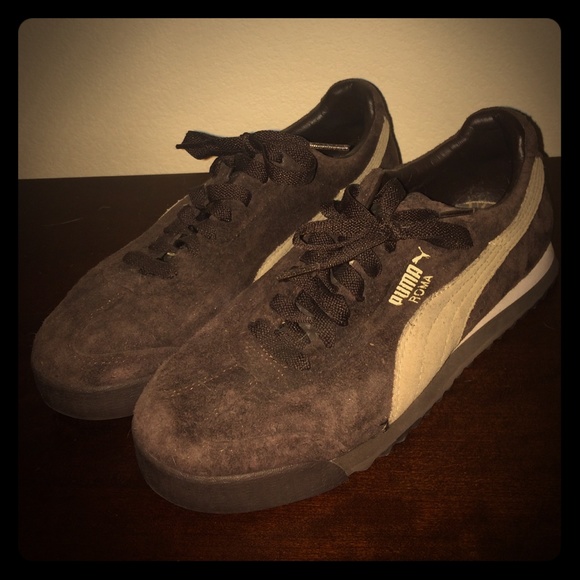 Brown Puma Roma Shoes