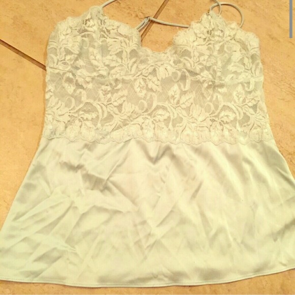 Light blue silk top