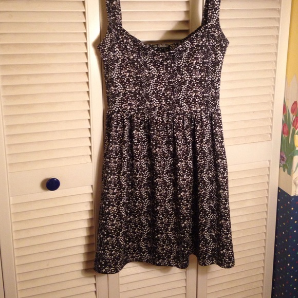 Black and white floral dress