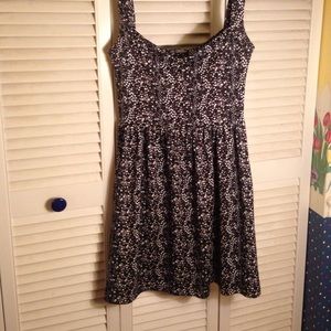 Black and white floral dress