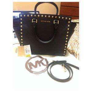 Michael Kors Selma Studded Saffiano Leather Tote.