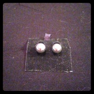 Silver stud earrings