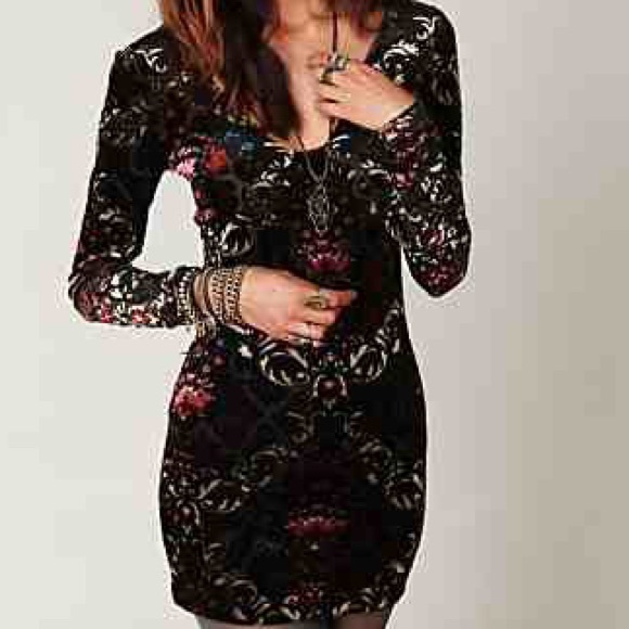 Free People Velvet Burnout Bodycon Dress