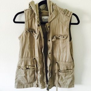 American rag vest long jacket