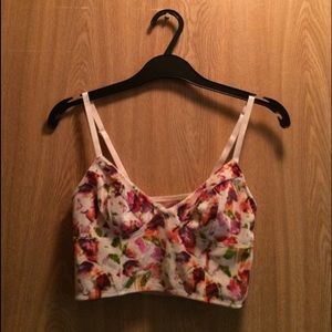 Free People velvet crop top/ bra top/ bralette