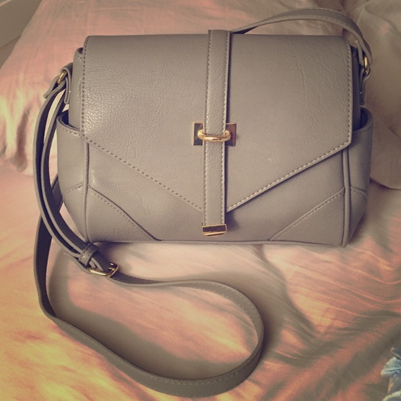 Forever 21 Handbags - Classic Grey & Gold Shoulder Bag Crossbody