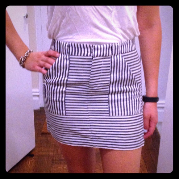 Madewell Striped Mini Skirt