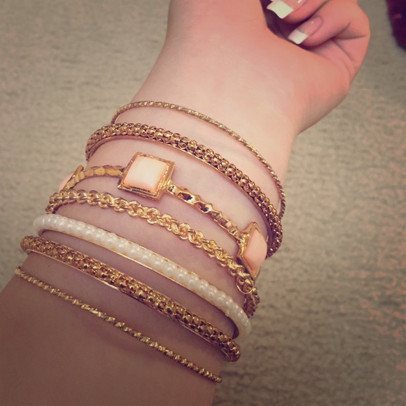 7 costume gold bangles