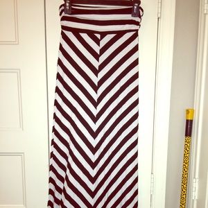 Black and white chevron skirt