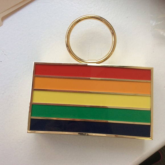 Charlotte Olympia Rainbow Perspex clutch bag gold - Picture 2 of 4