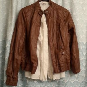 Faux leather jacket