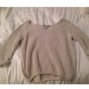 Off shoulder "beach sweater"