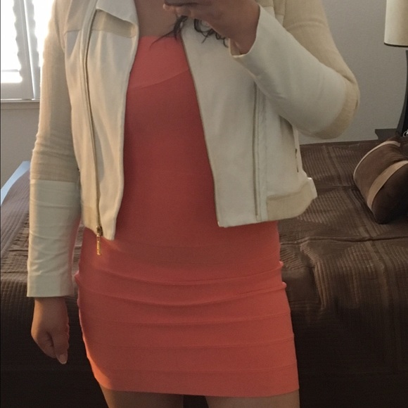 bebe Coral Bandage Dress