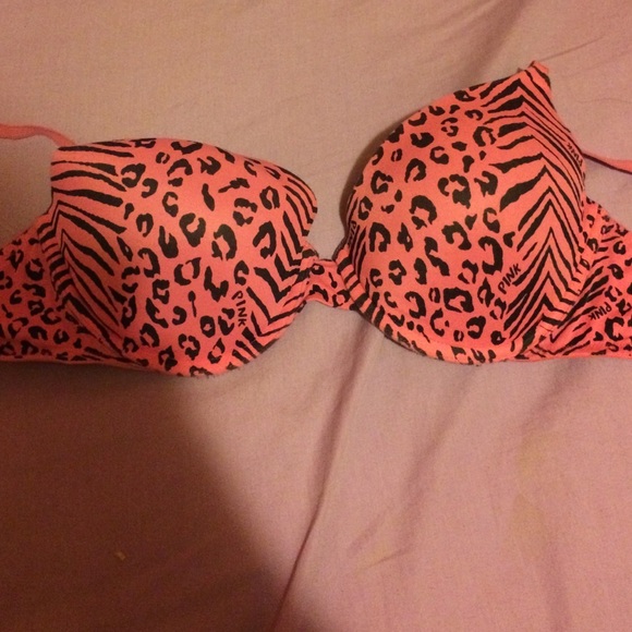 Vs pink leopard/zebra print bra