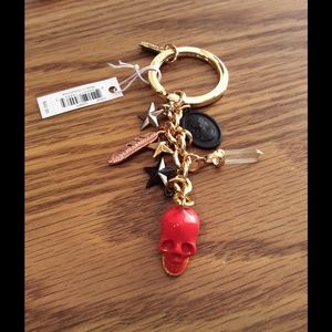NWT COACH 63939 GOLD/MULTI COLOR KEYFOB 💀💀