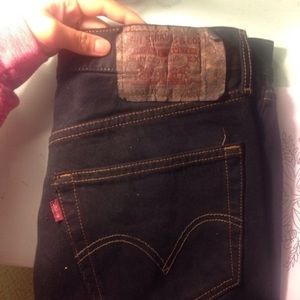 high waisted black Levi's