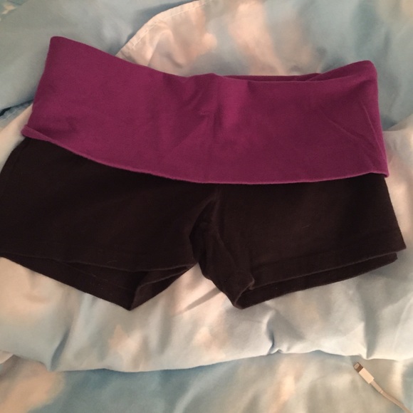 Victoria secret pink fold over spandex shorts