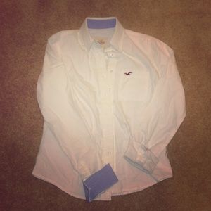 Hollister white button up