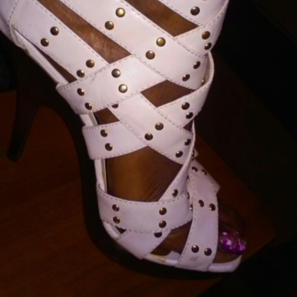 White & Gold heels