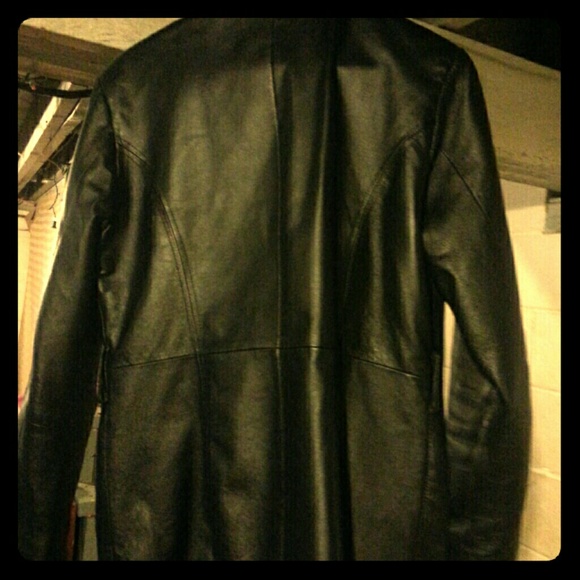 Weather vain leather coat