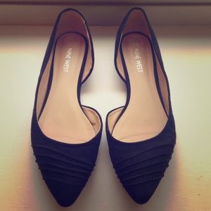 Nine West black d'orsay flats