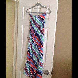 Lilly Pulitzer strapless nautical dress