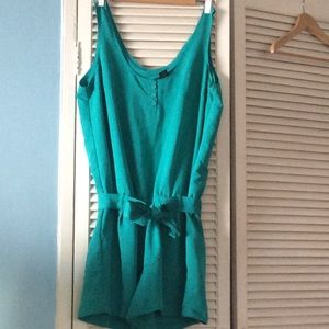 New York &Co. Sz XL Teal Summer Romper