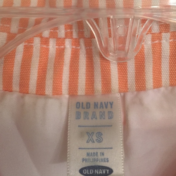 Old Navy XS Orange and White Stripe Blazer - Picture 2 of 4