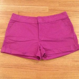 Purple cuffed shorts
