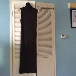 XL turtleneck sleeveless brown dress Moda Inc.