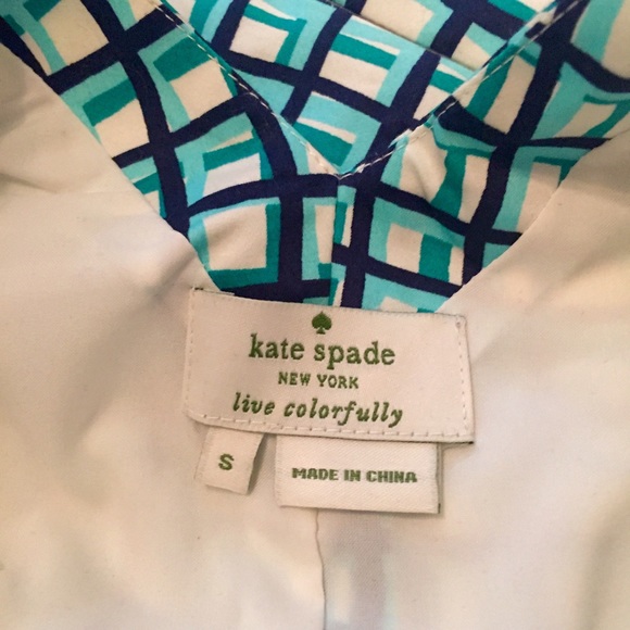 Kate Spade Green Checked Peplum Top WORN ONCE!! - Picture 3 of 4