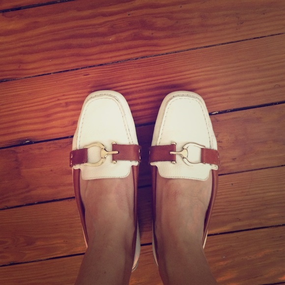 White loafers