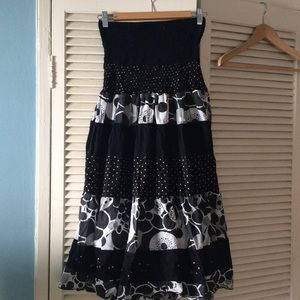 Indian tropical fashion XL strapless summer dress