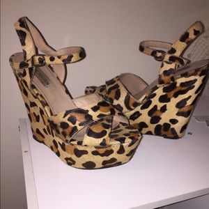Steve Madden cheetah wedges