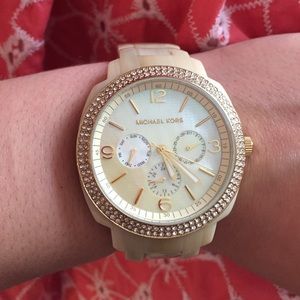 Beautiful Michael Kors ivory/bone watch