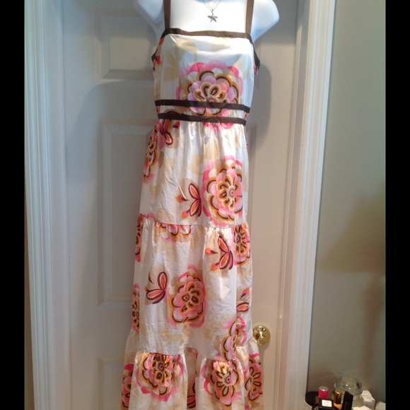 Garnet Hill Maxi Floral Layered Dress