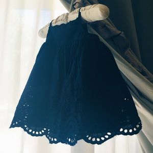 BABY GAP Navy Eyelet Dress //  0-3 Months