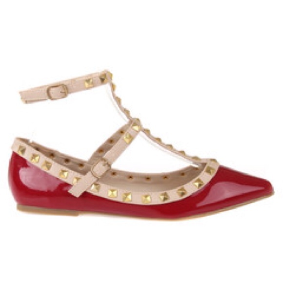 Patent red flats runs large