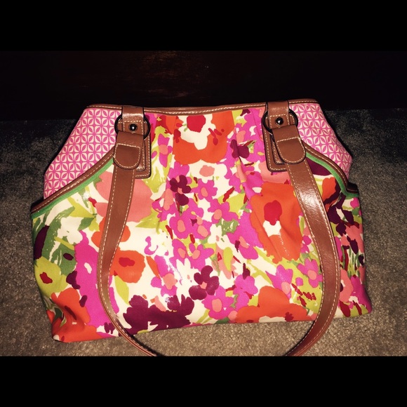 Colorful, Flower Pattern Purse