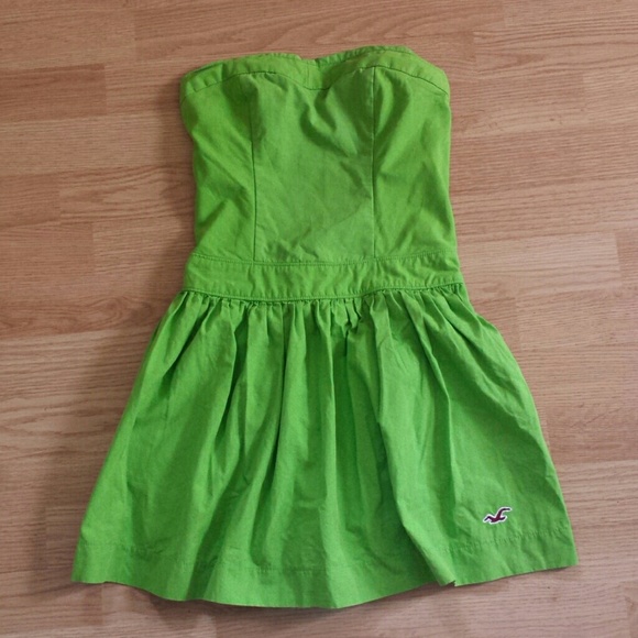 SOLID Green Hollister Dress - Picture 2 of 3