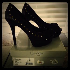 Jessica Simpson Black Studded Heel