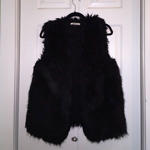 DKNY Oversized Faux Fur Vest