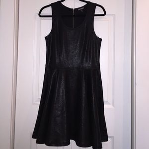 Black Faux Leather Dress