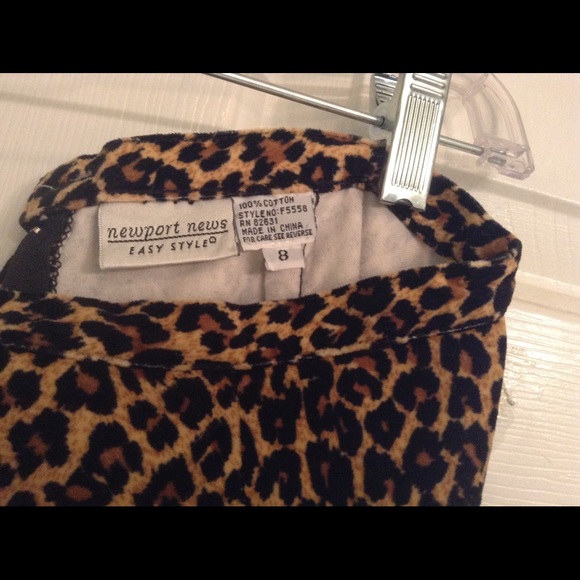Newport News Cheetah Print A-line Skirt Size 8 - Picture 3 of 3