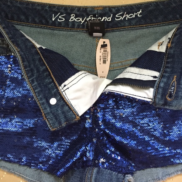 ✂️SOLD✂️Victoria's Secret Sequins Boyfriend Shorts - Picture 4 of 4