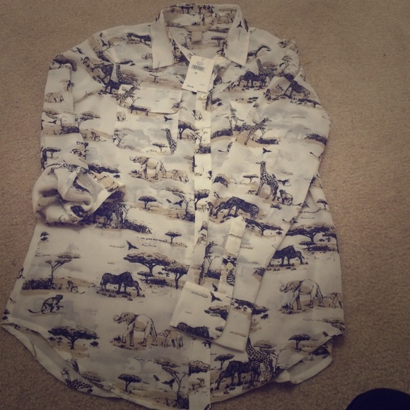 NWT banana republic safari top SZ XS