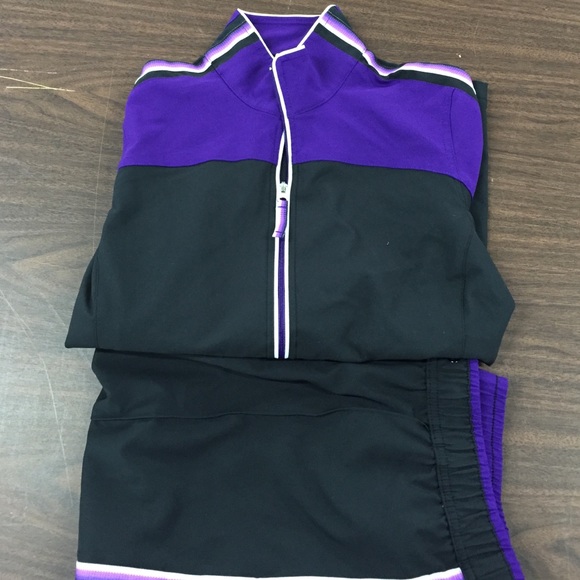 Purple & black jogging suit